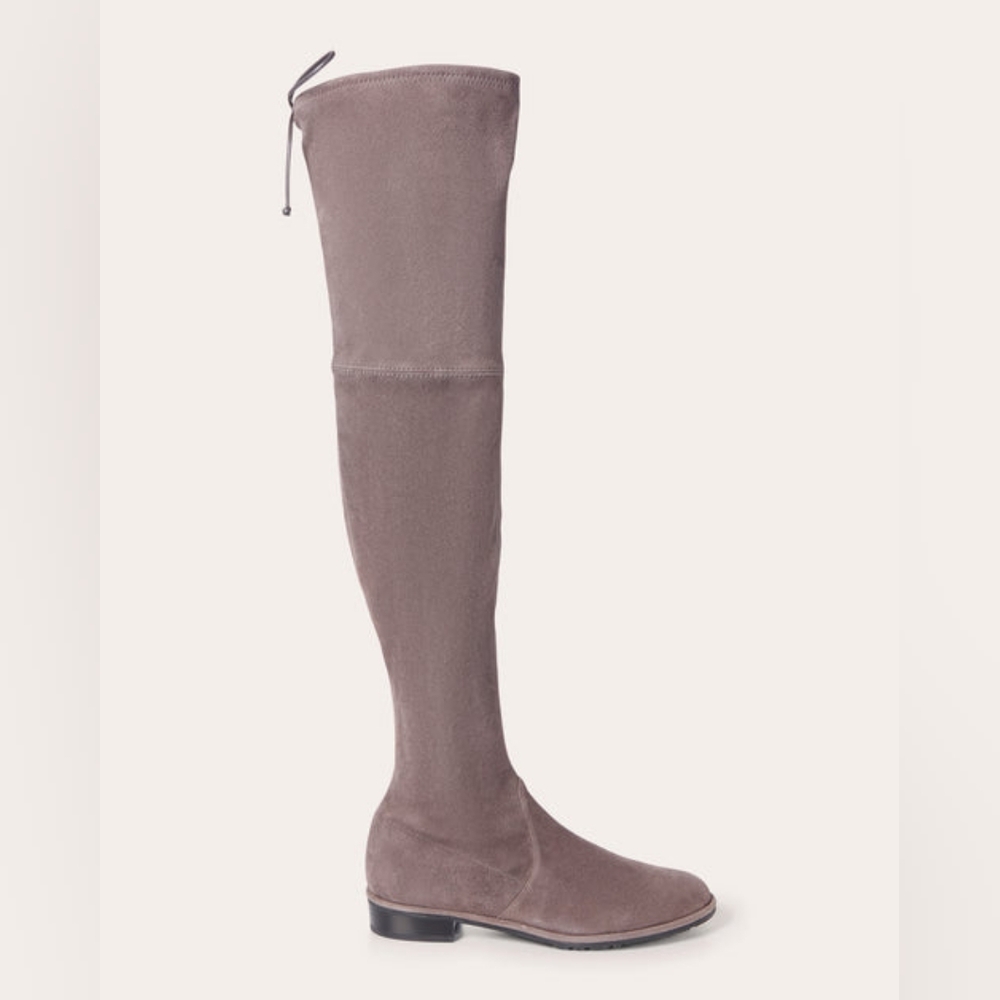 Girl's Stuart Weitzman Taupe Suede Heeled Boots Size 3 - Picture 2 of 16